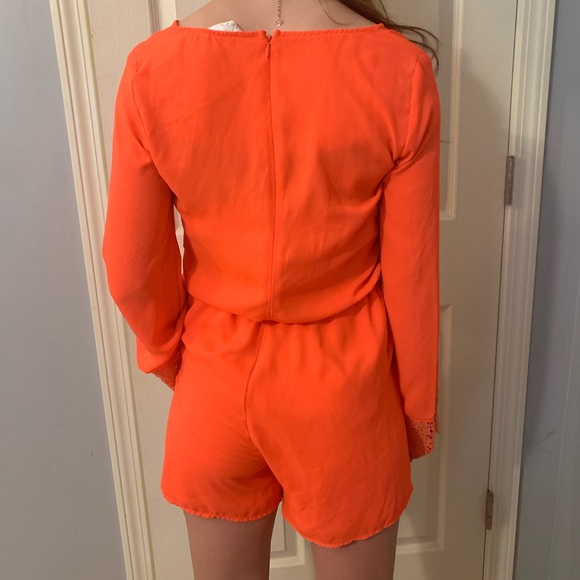 Super cute orange long sleeve romper - Picture 2 of 3